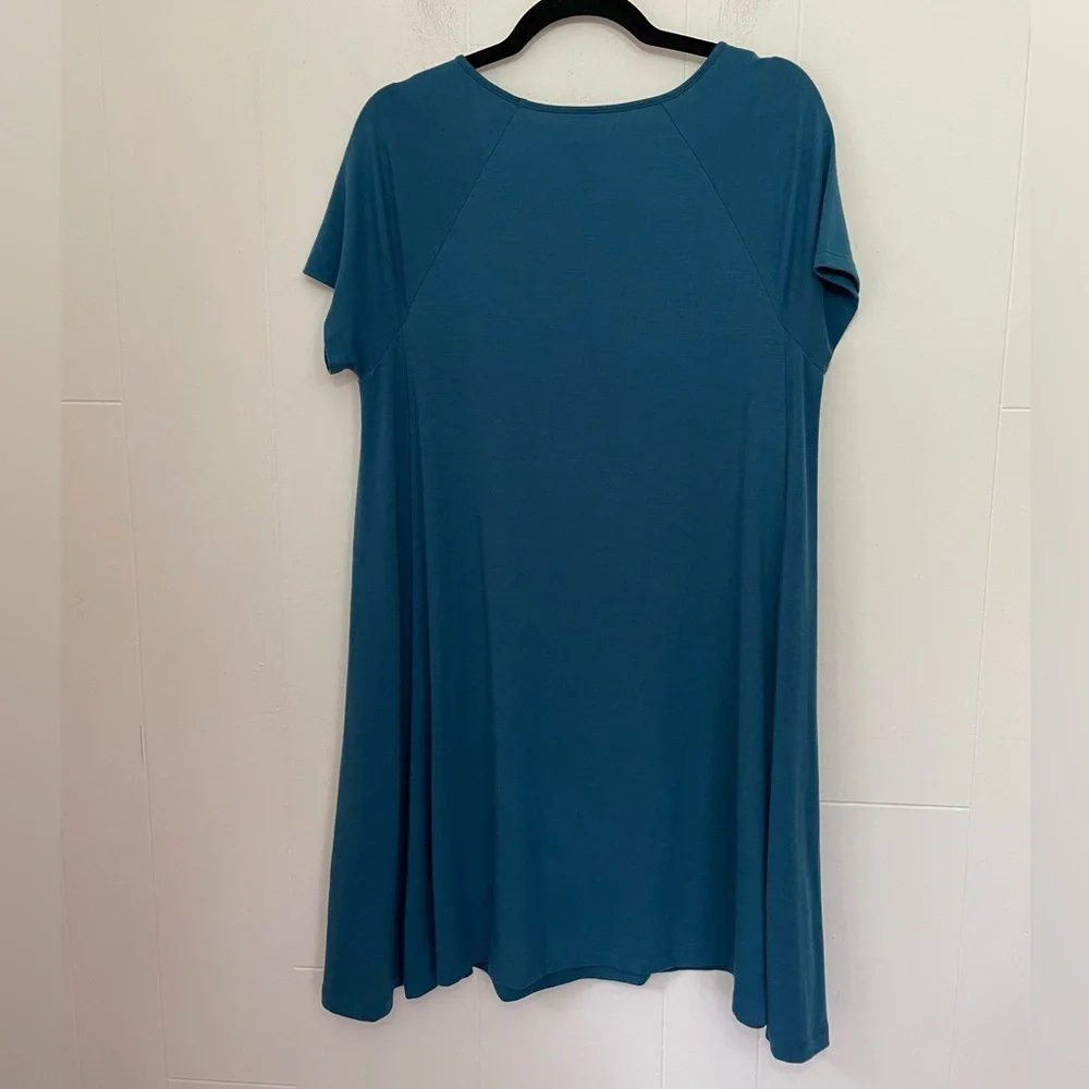 Old Navy Bundle Of 2 Jersey Knit Dresses ~ Teal & Coral ~ Women’s Size Large - Picture 3 of 16